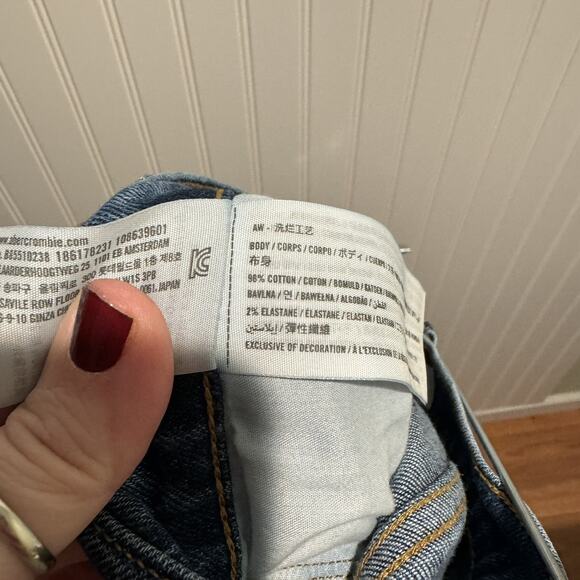 Abercrombie Fitch Ankle Straight Ultra High Rise Jeans Size 16 - Picture 5 of 5
